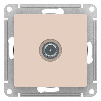 Розетка TV SE AtlasDesign оконечная 1DB, бежевая, механизм - Электрика, НВА - Выключатели и розетки - Розетки - . Магазин оборудования для автономного и резервного электропитания Ekosolar.ru в Долгопрудном