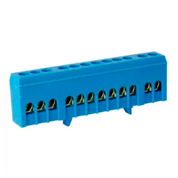 Шина TS-0609H 12 way в синем корпусе Энергия, 10 шт - Электрика, НВА - Щитки и аксессуары для монтажа - Шины нулевые - . Магазин оборудования для автономного и резервного электропитания Ekosolar.ru в Долгопрудном