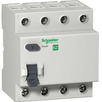 Дифференциальный выключатель Schneider Electric (УЗО) EASY 9 4P 40A 30мА АС 4,5 кА - Электрика, НВА - Модульное оборудование - Дифференциальные автоматы - . Магазин оборудования для автономного и резервного электропитания Ekosolar.ru в Долгопрудном
