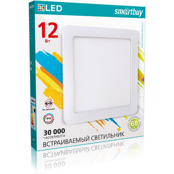 Встраиваемый светильник Smartbuy LED DL Square-12w/6500K/IP20 (SBL-DLSq-12-65K)/40 - Светильники - Для общественных зданий - . Магазин оборудования для автономного и резервного электропитания Ekosolar.ru в Долгопрудном