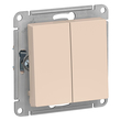 Переключатель Schneider Electric AtlasDesign 2-клавишный сх.6, 10АХ, бежевый механизм - Электрика, НВА - Выключатели и розетки - Выключатели - . Магазин оборудования для автономного и резервного электропитания Ekosolar.ru в Долгопрудном