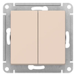 Выключатель Schneider Electric AtlasDesign 2-клавишный сх.5, 10АХ, бежевый, механизм - Электрика, НВА - Выключатели и розетки - Выключатели - . Магазин оборудования для автономного и резервного электропитания Ekosolar.ru в Долгопрудном