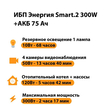 ИБП для котла Энергия Smart 2 300 Вт + Аккумулятор 75 Ач 12 В (300Вт - 137мин) - ИБП и АКБ - ИБП Энергия - ИБП для котлов отопления - . Магазин оборудования для автономного и резервного электропитания Ekosolar.ru в Долгопрудном