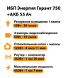 ИБП для котла Энергия Гарант 750 + Аккумулятор 55 Ач 12 В (450Вт - 67мин) - ИБП и АКБ - ИБП для котлов - . Магазин оборудования для автономного и резервного электропитания Ekosolar.ru в Долгопрудном
